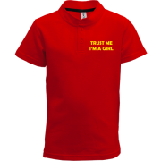 Детская футболка поло Trust Me I`m A Girl